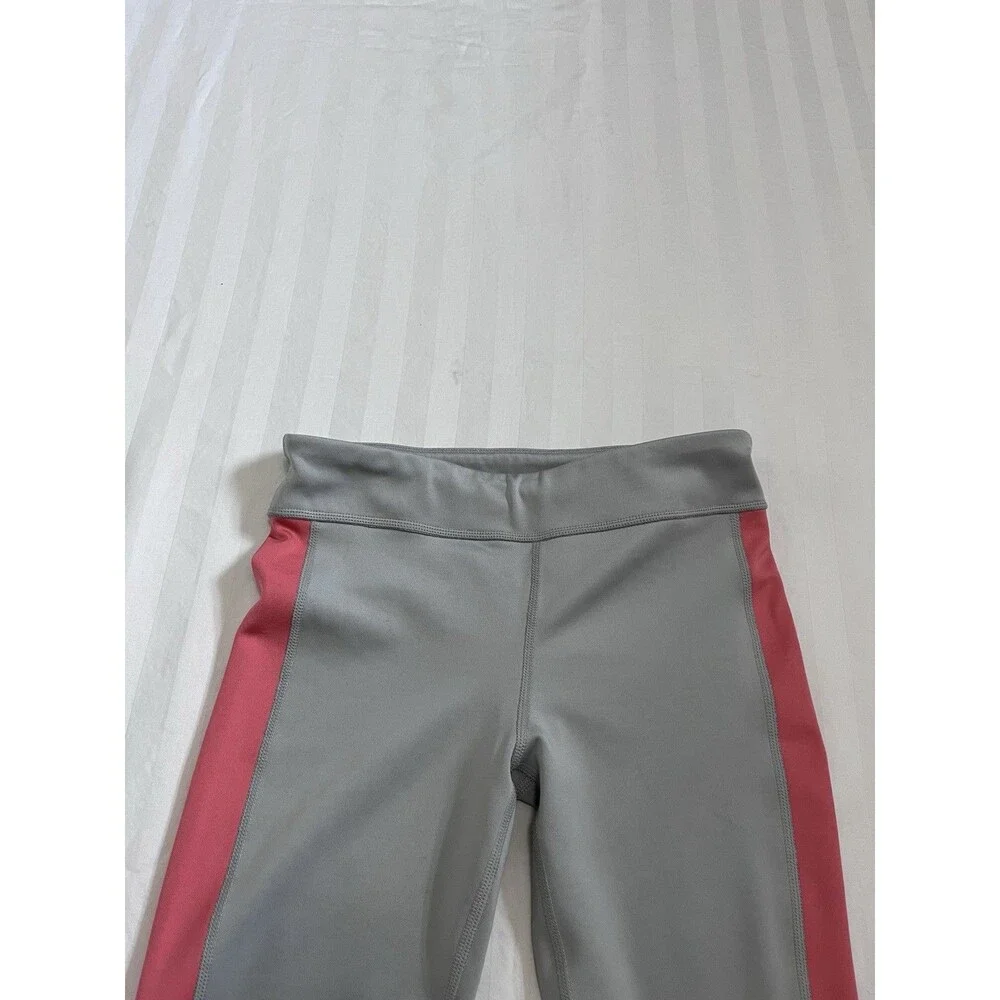 Nike Dri-FIT One Girls Leggings Light Smoke Grey Pink Salt Kids Size Medium M